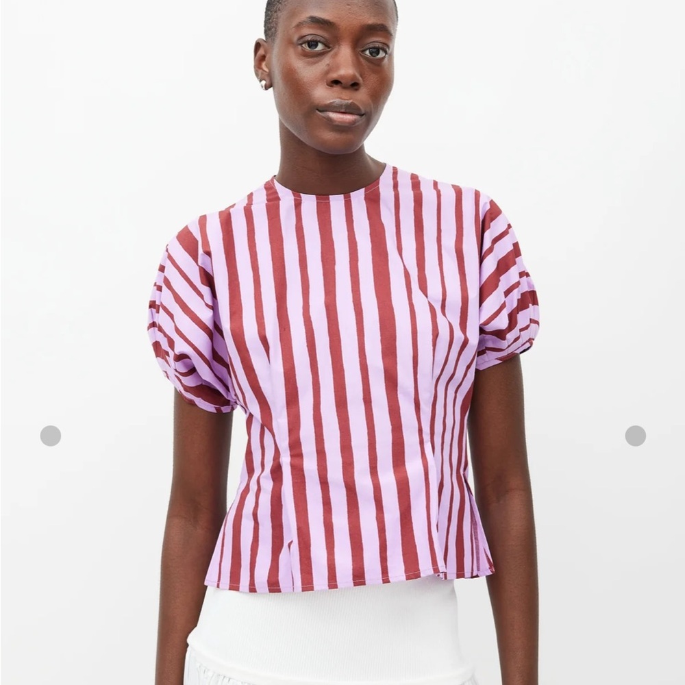Beaufille - Striped Puff Sleeve Blouse